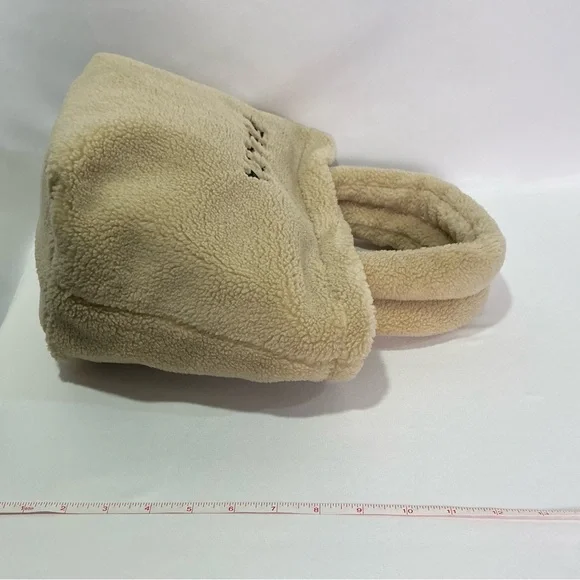 Prada Tan Teddy Bear Shearling Tote Bag - Picture 7 of 10